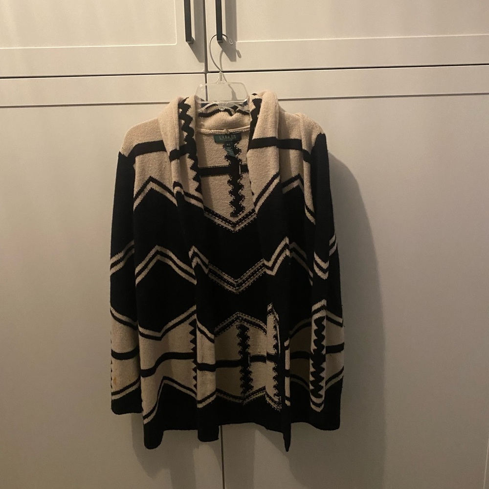 Lauren Ralph Lauren wool aztec sweater cardigan P/L